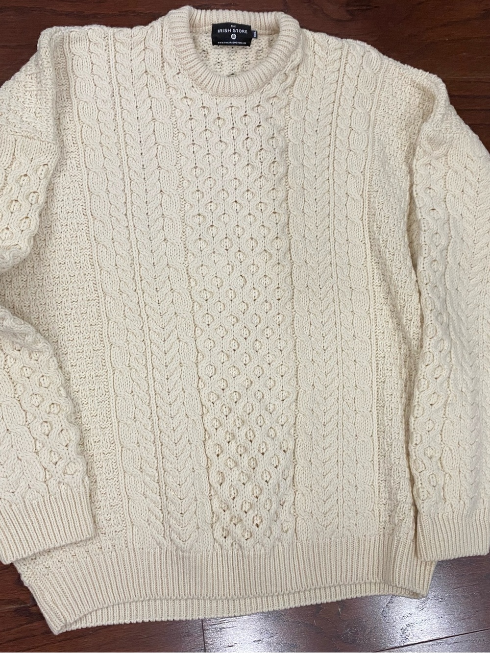 Men's Fisherman Merino Wool Cable Knit Heritage Sweater Preppy Old Money XXL - Picture 2 of 6